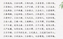三字开头的成语大全,三字成语概览
