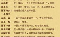 百字开头的成语,浓缩历史精华，启迪人生智慧